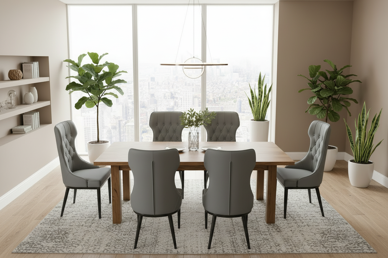 Elegant Comfy Faux Leather Chairs