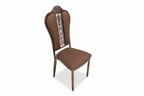 Elegant Ornate Dining Chair with Decorative Backrest