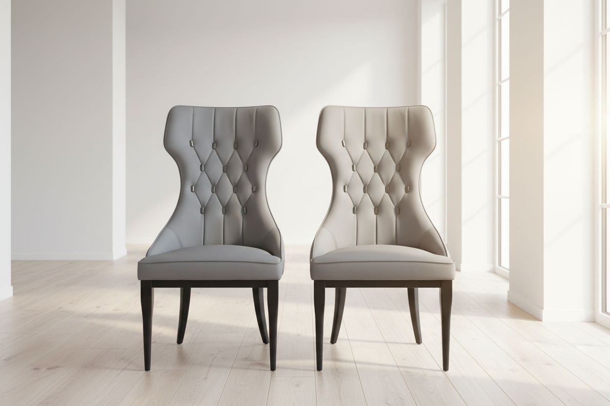 Elegant Comfy Faux Leather Chairs