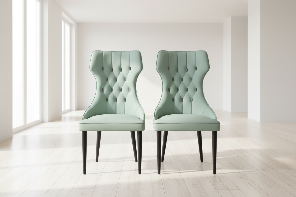 Elegant Comfy Faux Leather Chairs