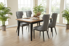 4 Gray Chairs Dining Set