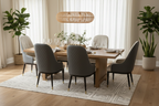 6 Chairs Around Dining Table - Modern Natural Setting