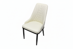 Cream chair side view with white background