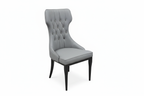 Gray Tufted Chair - No Background