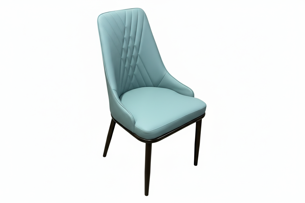 Mint chair front view with white background
