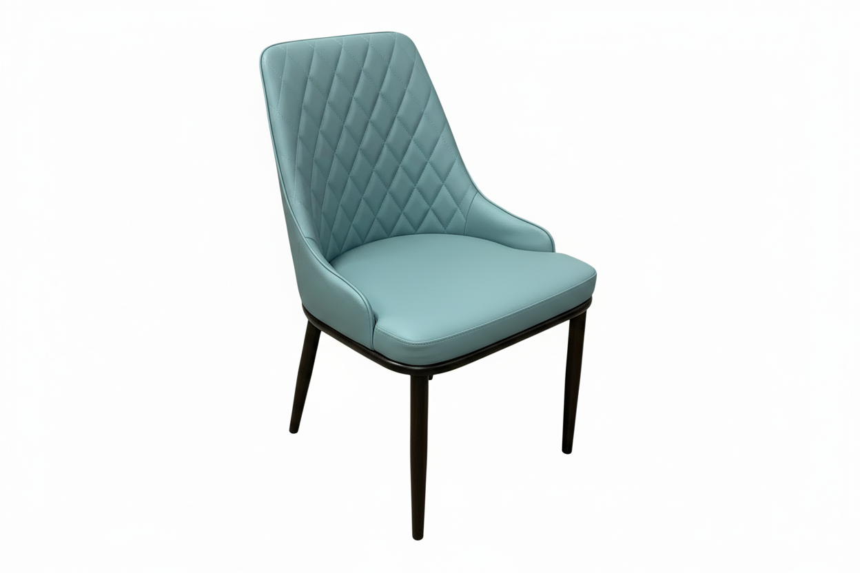 Mint chair side view with white background
