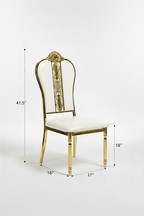 Elegant Ornate Dining Chair with Decorative Backrest